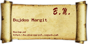 Bujdos Margit névjegykártya